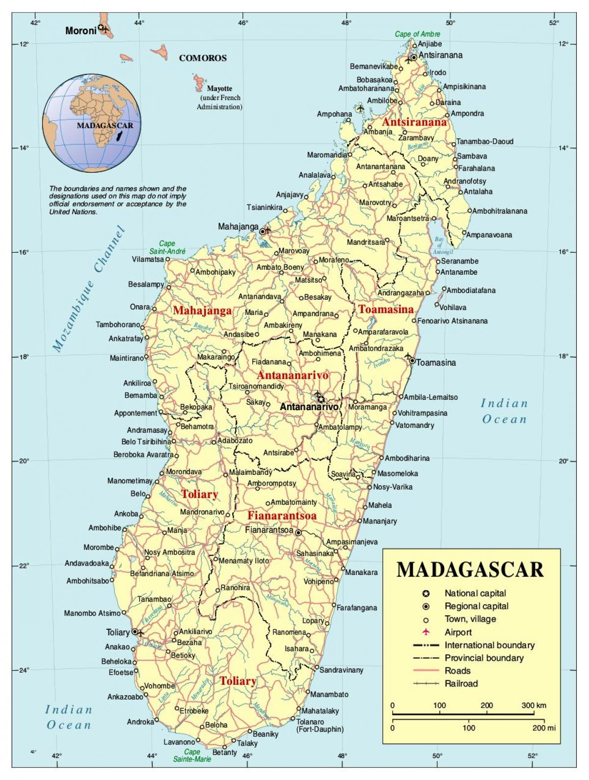kartta Madagaskar road