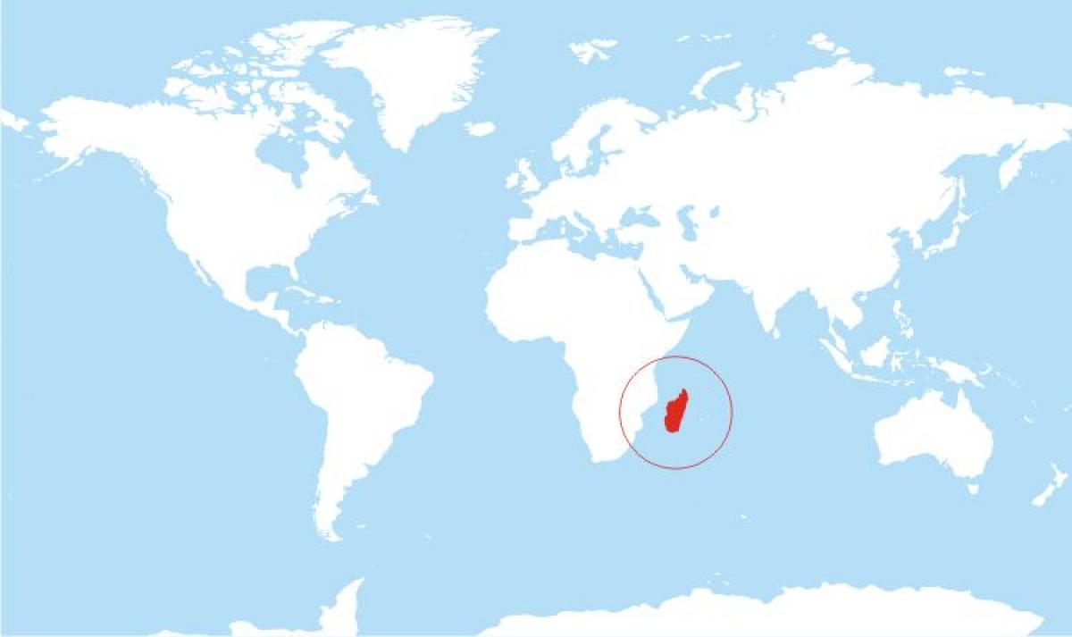kartta Madagaskarin sijainti maailmassa