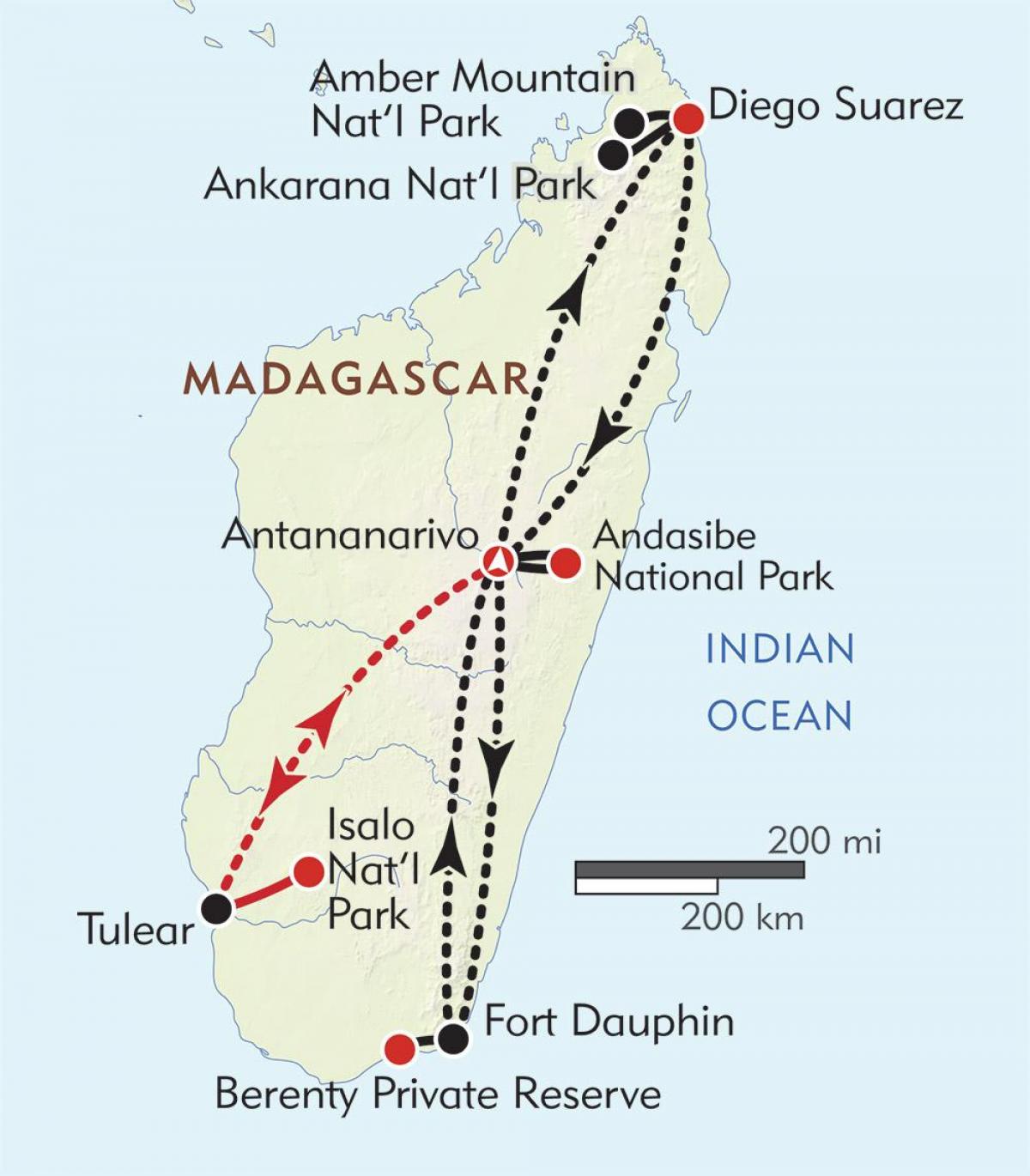 antananarivo on Madagaskarin kartta