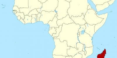 Madagaskar on afrikan kartta