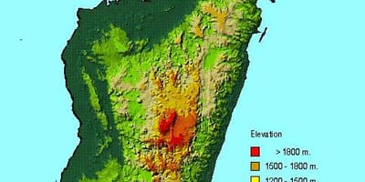 Kartta Madagaskar maantiede