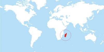 Kartta Madagaskarin sijainti maailmassa