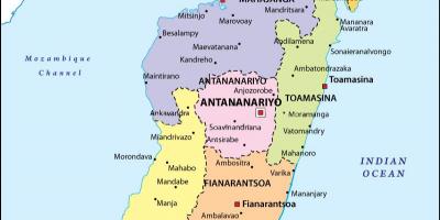 Kartta poliittinen kartta Madagaskar